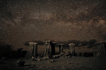 Image showing Time Lapse Long Exposure Image of the Milky Way Galaxy