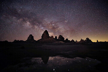 Image showing Time Lapse Long Exposure Image of the Milky Way Galaxy