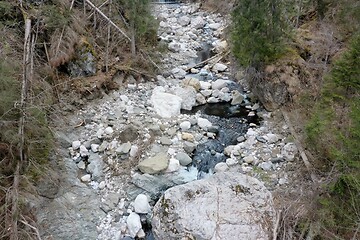 Image showing alpine river creek fresh clean water top view