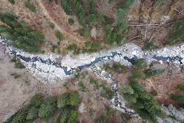 Image showing alpine river creek fresh clean water top view