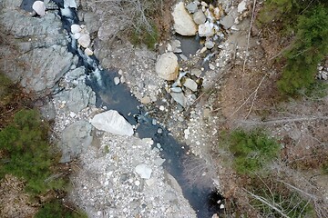 Image showing alpine river creek fresh clean water top view