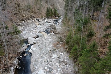 Image showing alpine river creek fresh clean water top view