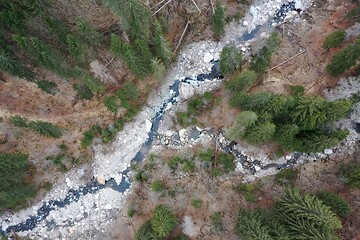 Image showing alpine river creek fresh clean water top view