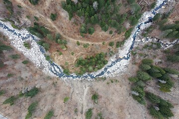 Image showing alpine river creek fresh clean water top view