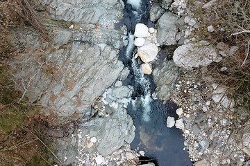 Image showing alpine river creek fresh clean water top view