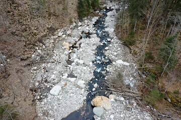 Image showing alpine river creek fresh clean water top view