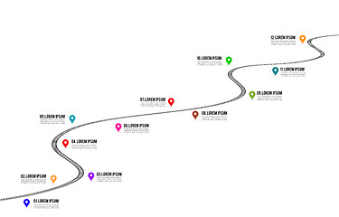 Image showing Railway timeline 3d vector illustration. Infographic on white