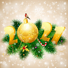 Image showing Merry Christmas and New Year Background