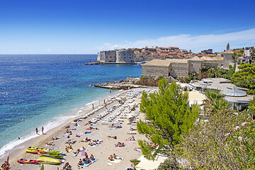 Image showing Picturesque view panorama on the historical old town Dubrovnik, 