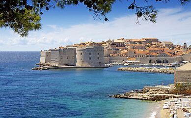 Image showing Picturesque view panorama on the historical old town Dubrovnik, 