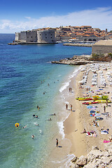 Image showing Picturesque view panorama on the historical old town Dubrovnik, 