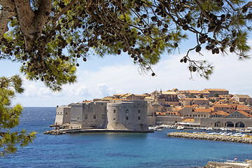 Image showing Picturesque view panorama on the historical old town Dubrovnik, 