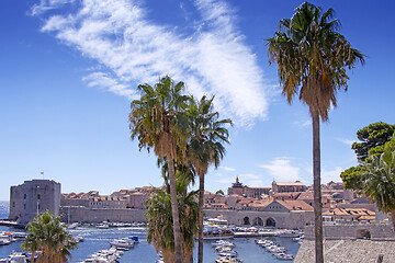 Image showing Picturesque view panorama on the historical old town Dubrovnik, 