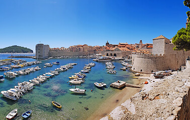 Image showing Panorama view on the historical old town Dubrovnik, Croatia