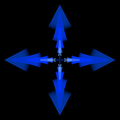 Image showing Blue Arrows