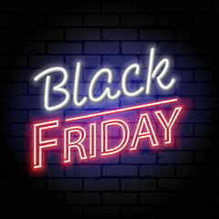 Image showing Black Friday Sale Neon Signboard