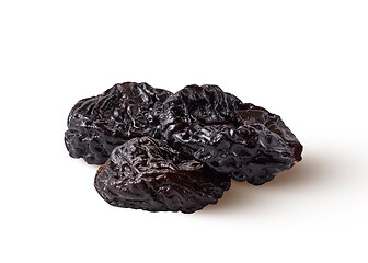 Image showing Heap of natural organic sweet prune isolated on a white background.