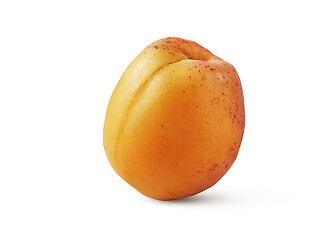 Image showing Fresh ripe natural organic apricot isolated on a white background.