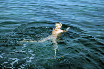 Image showing Naked woman on the nudist beach