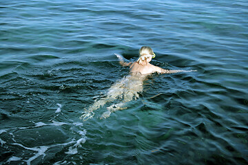 Image showing Naked woman on the nudist beach