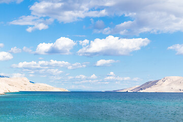 Image showing Rucica beach on dry rocky Pag island, Croatia