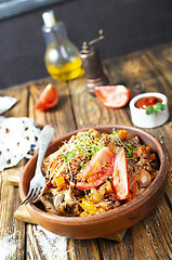 Image showing fried meat with rice