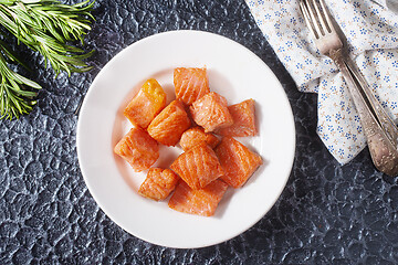 Image showing fried salmon