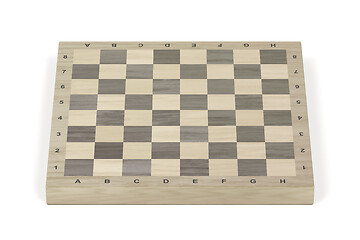 Image showing Wooden chess board