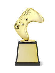 Image showing Gold video gaming trophy
