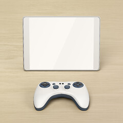 Image showing Tablet and wireless gaming controller