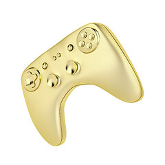 Image showing Golden gaming controller