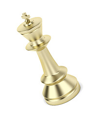 Image showing Golden chess king