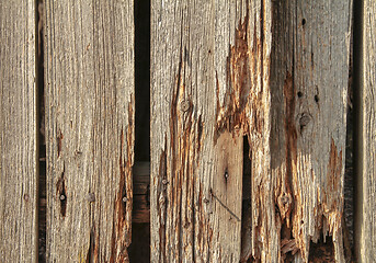 Image showing rundown wooden planks