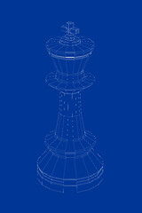 Image showing 3d model of chess king