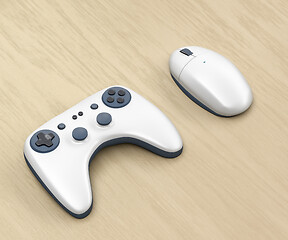 Image showing Game controller and mouse