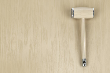 Image showing Meat tenderizer on wooden table