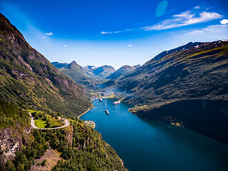 Image showing Geiranger fjord, Norway.