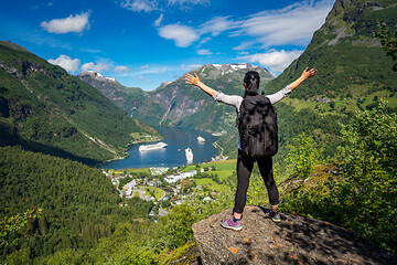 Image showing Geiranger fjord, Norway.