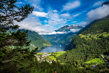 Image showing Geiranger fjord, Norway.