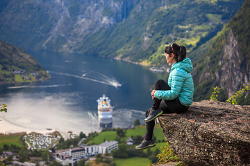 Image showing Geiranger fjord, Norway.