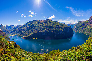 Image showing Geiranger fjord, Norway.