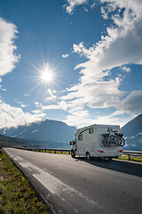 Image showing Family vacation travel RV, holiday trip in motorhome