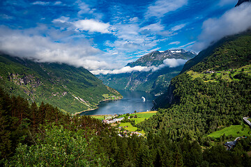 Image showing Geiranger fjord, Norway.