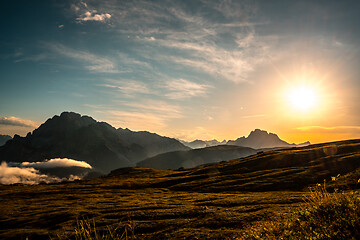 Image showing Scenic view of the beautiful landscape in the Alps