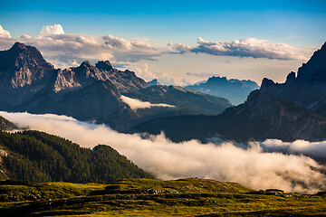 Image showing Scenic view of the beautiful landscape in the Alps