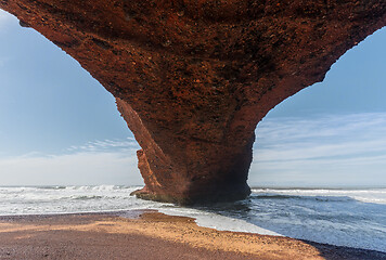 Image showing View inside the arch on Legzira beach