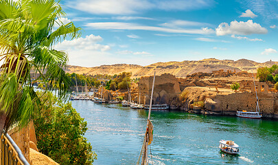 Image showing Great Nile in Aswan