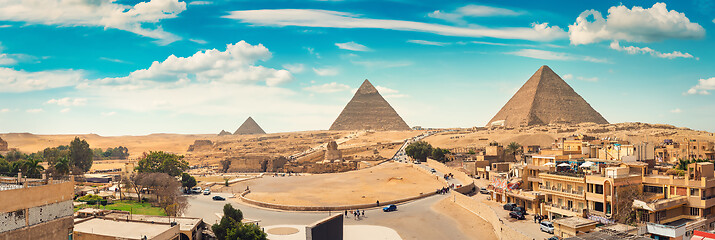 Image showing Panorama of Giza