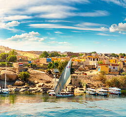 Image showing River Nile and boats