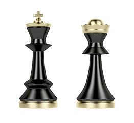 Image showing Chess queen and king